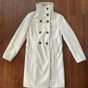 Women's Wool Peacoat - Winter White - Size 42
